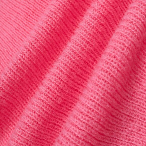 Pink Casual Women's Front Button Knit Top With Asymmetric Hem & Round Sweater - Picture 6 of 6